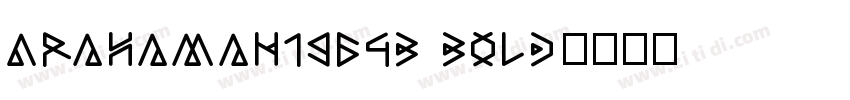 AraHamah1964B BOLD字体转换